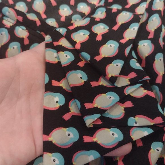 Bebop Bird Print Dress Black Sleeveless Pockets M - Picture 4 of 8